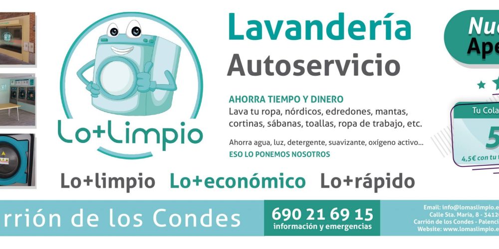 Nueva apertura Lo más Limpio lavandería autoservicio